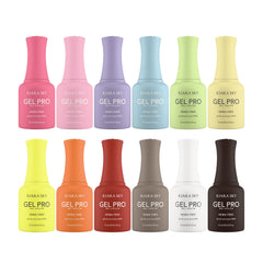 Kiara Sky Gel Pro HEMA-FREE color spectrum swatches showcase vibrant, versatile options for client-ready nails.