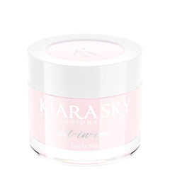 Kiara Sky La La Love bottle close, subtle pink cover for natural-looking, long-wearing nails.