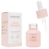 Kiara Sky Lash Primer bottle with dropper enhances adhesion for long-lasting extensions