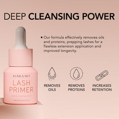 Kiara Sky Lash Primer with Vitamin E nourishes lashes while prepping extensions