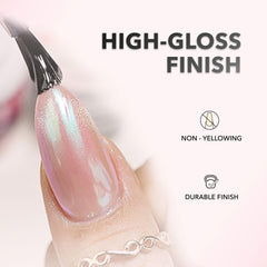 KIARA SKY non wipe top coat offers no cleanse use and easy soak off removal
