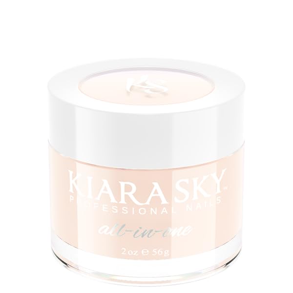Kiara Sky Pure Bliss cover powder bottle showing a silky self-leveling formula for flawless nails.