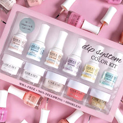 Kiara Sky recycling system included, showcasing eco-friendly packaging for nail enhancements