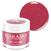 Kiara Sky Sweet & Sassy jar close-up showing magenta shimmer for bold nails.