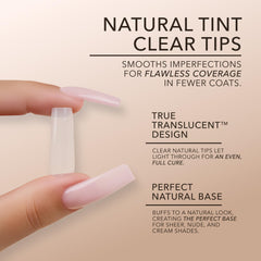 Kiara Sky Ultra-Thin Cuticle Edge creates seamless blend and less filing.