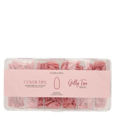 Kiara Sky Valentine almond medium cover gel tips bottle for natural-looking extensions
