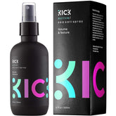 Kick Sea Salt Spray bottle showing beach texture and versatile styling.