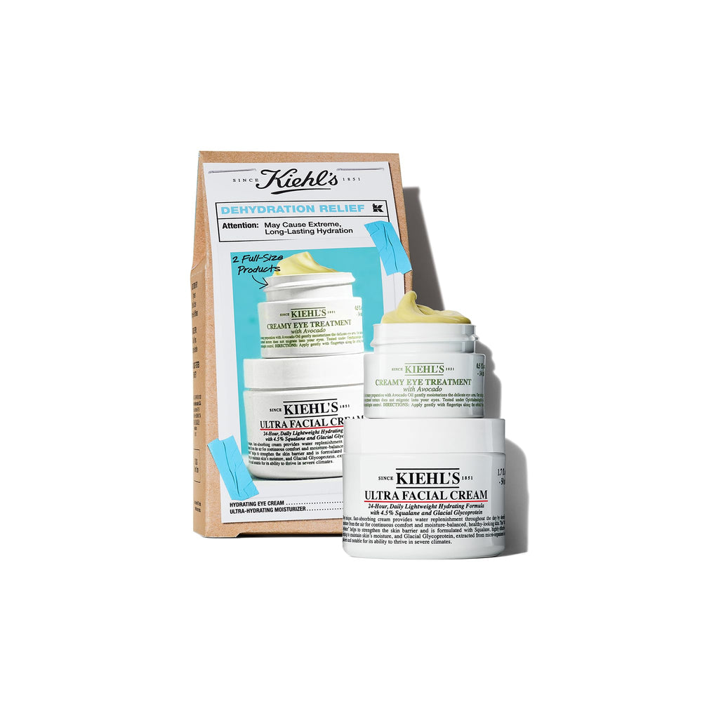 Kiehl's Dry Skin Relief Set moisturizer bottle delivering lasting hydration
