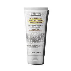 Kiehl's Nourishing Olive Fruit Oil Conditioner bottle delivering lightweight hydration and shine