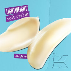 Kiehl's Super Multi-Corrective Soft Cream swatch on skin showing lightweight, fast-absorbing texture for oily skin.