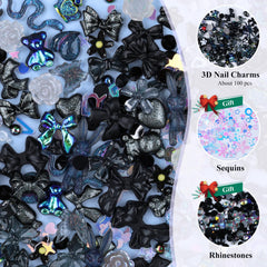 Kikonoke butterfly nail charms add colorful accents to nails