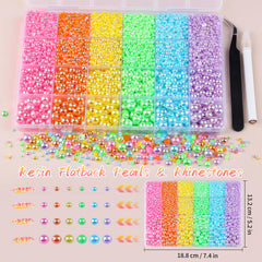 Kikonoke rainbow flatback pearl 6mm adds vibrant fabric and shoe accents.