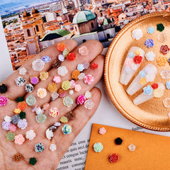 Kikonoke resin rose pieces suitable for long-lasting nail art and DIY crafts.