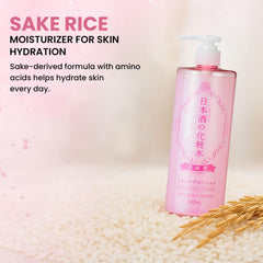 Kikumasamune 2-in-1 toner-lotion pump dispenser for easy daily care.
