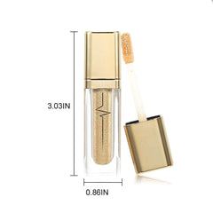 Kilshye Glitter Liquid Eyeshadow E-Gold 6 brush application delivers a seamless, even finish.