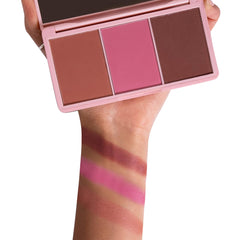 Kimchi Chic Cheeky 3Some Royal Flush shade swatch for rosy cheeks.