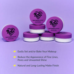 Kimchi Chic matte setting powder finish provides shine control for daylong wear.