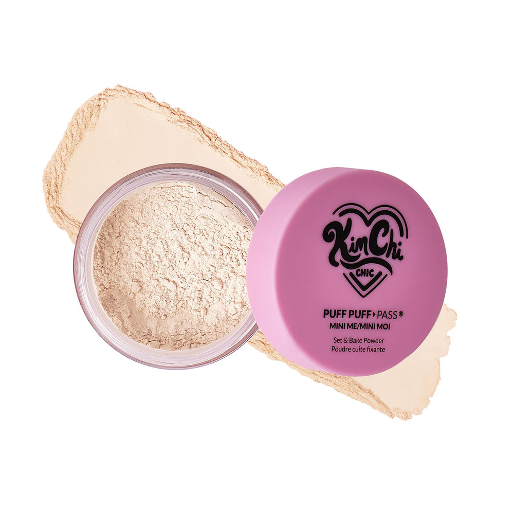 KimChi Chic Mini Me Puff Puff Pass Set packaging shows travel-friendly design for on-the-go makeup.