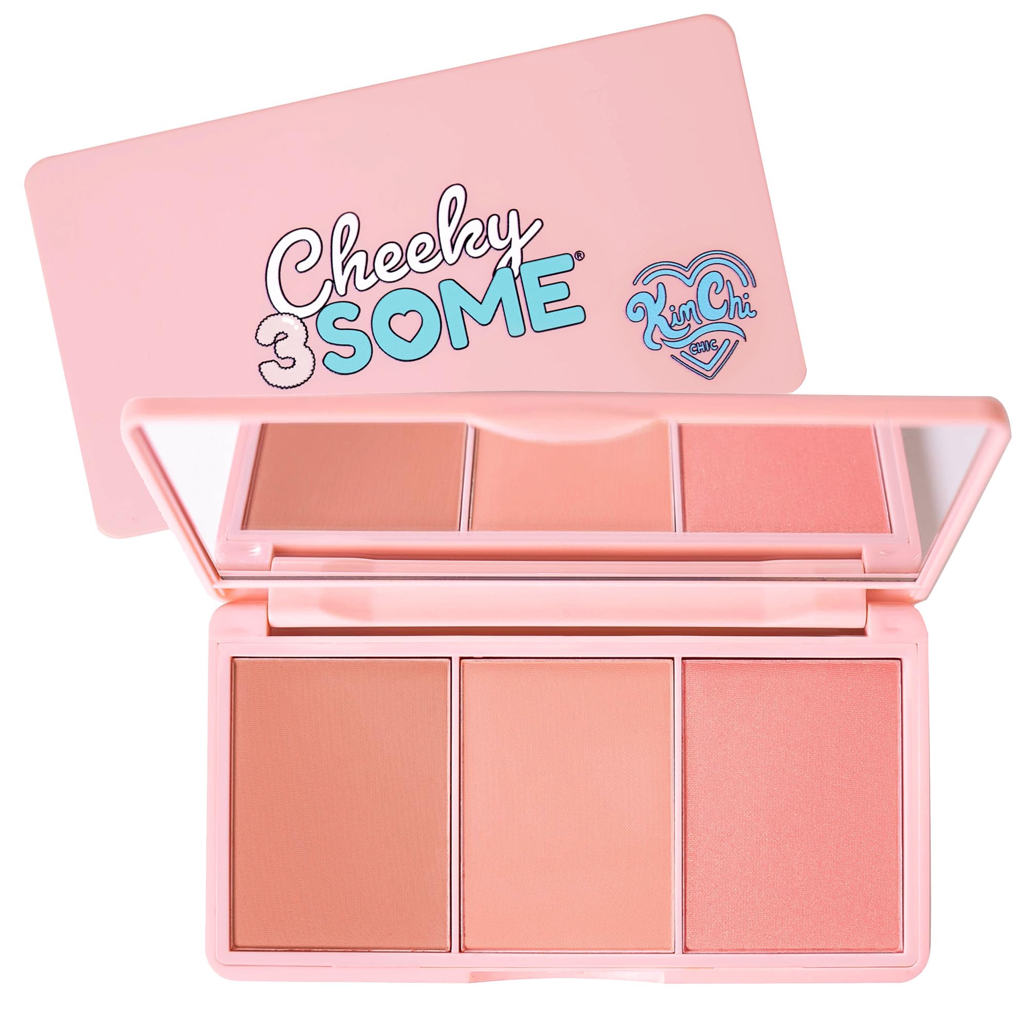 KimChi Chic Cheeky 3Some palette open showing three shades for versatile rosy glow.