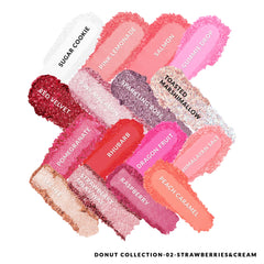 Night look featuring glitter accents from KimChiChic Donut Collection for festive glow