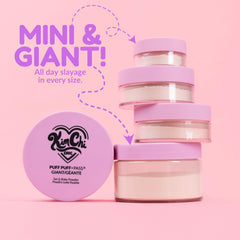 KimChiChic Puff Puff Pass Set velour puff enables precise, cushioned powder application.