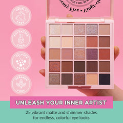 KimChiChic Twenty Five palette daylook swatches offer neutral tones for natural daytime wear.