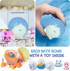 Kims Cosiart bath bomb shows an ocean animal reveal for kids' bath play