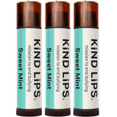 Kind Lips Sweet Mint Lip Balm 3-pack shown for daily lip care and convenience
