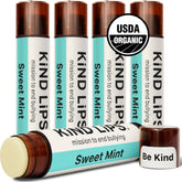 Kind Lips Sweet Mint lip balm tube delivering daily hydration on the go.