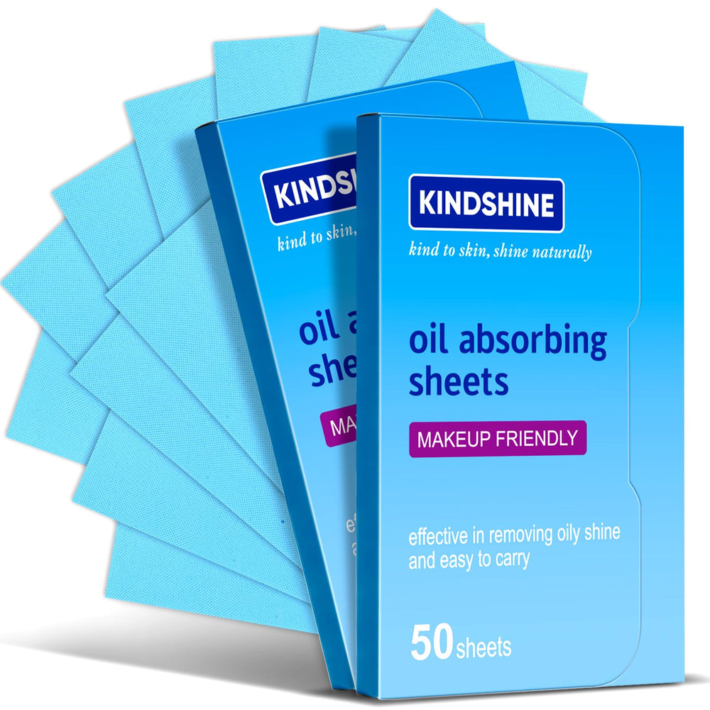 Kindshine 100P oil absorbing sheets for face reduce midday shine with quick absorption.