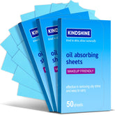 Kindshine KINESHINE 150P oil-absorbing sheets packaging highlights compact value.