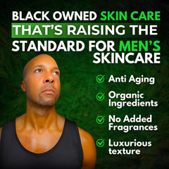 KING Complexion organic face cream packaging highlighting clean ingredients.
