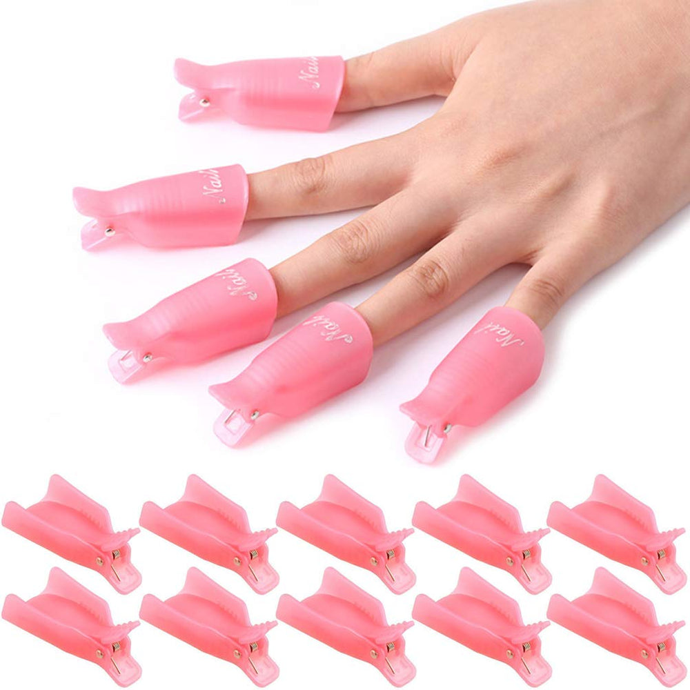 KINGMAS pink gel remover clips for quick at-home polish changes and reuse.