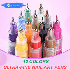 KINGMAS waterproof quick-drying nail markers prevent smudges during manicure.