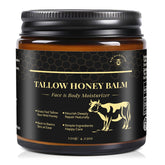 KINGMING Beef Tallow Honey Balm texture close-up for rich hydration.