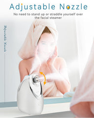 Kingsmile nano steamer with aromatherapy cap adds soothing scent during sessions.