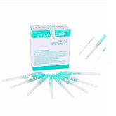 KingWei 18G IV catheter needle in a sealed EO-cleaned package for hygienic use.