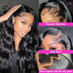 KINNIS Brazilian virgin hair body wave texture adds natural movement.