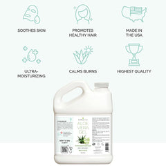KinRose Care Aloe Vera Gel applied to the face for soothing hydration.