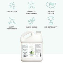 KinRose Care Aloe Vera Gel sunburn-relief application offers soothing, cooled hydration.
