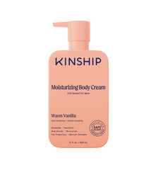 Kinship Gentle Moisturizing Body Lotion bottle ready for fragrance-free hydration