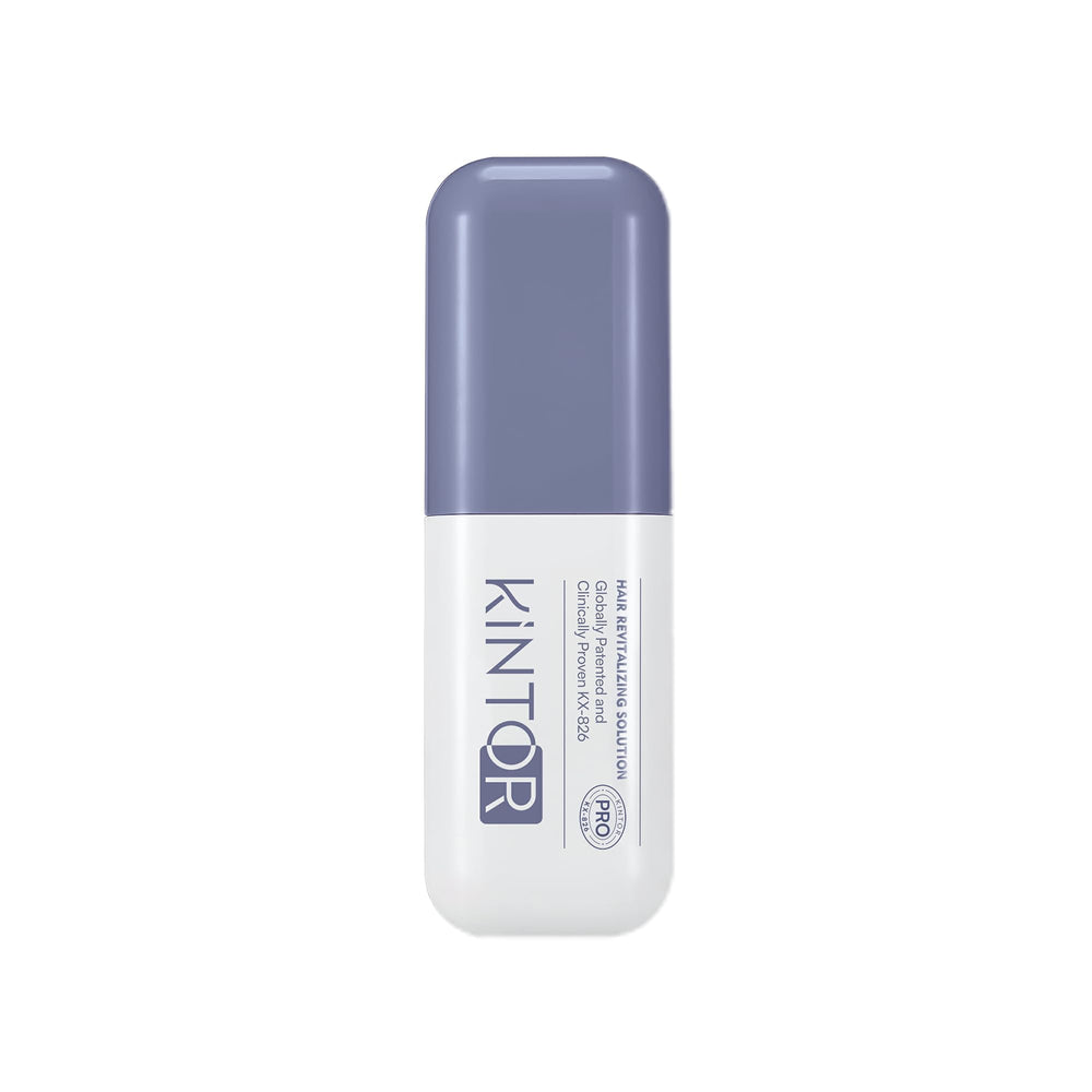 KINTOR 0.9% KX-826 bottle pour shows precise scalp application for targeted care.
