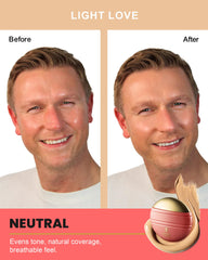 Kirby Kosmetics Konfident Glow in hand shows buildable coverage.