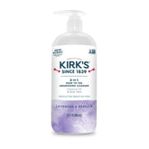 Kirks 3-in-1 head-to-toe cleanser bottle for simplified daily care.