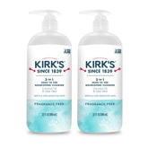 Kirk's 3-in-1 head-to-toe cleanser pump bottle for family use