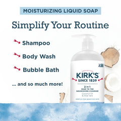 Coconut oil and aloe vera ingredients highlight natural skincare from Kirk's