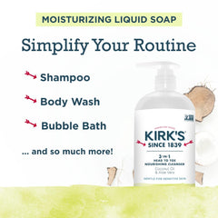 Kirks juniper lime bottle close-up with refreshing fragrance for daily routine.