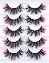 Kiromiro deep pink 6D cat-eye lashes for bold evening looks.