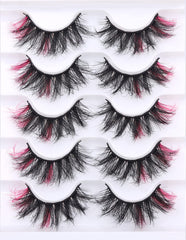 Kiromiro deep pink 6D cat-eye lashes for bold evening looks.