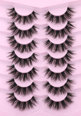 Kiromiro false lashes with clear band for dramatic 18mm length.
